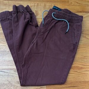 Men's Casual Burgundy Jogger Pants